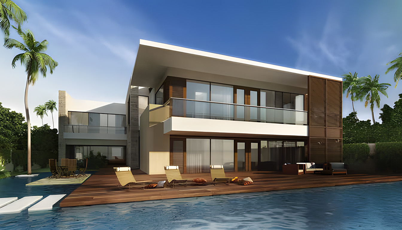 Hidd Al Saadiyat luxury Mediterranean villa exterior with private pool